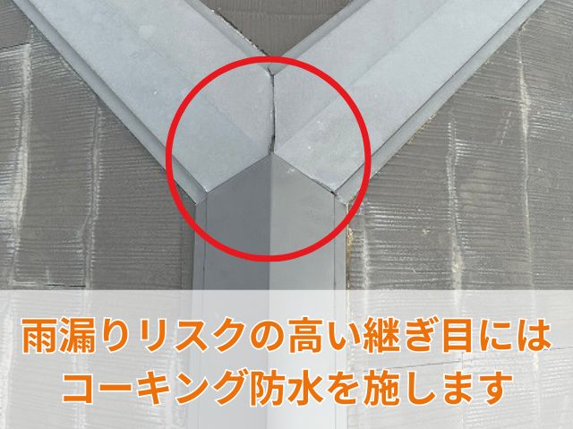 ガルバリウム鋼板製棟板金設置 (3)