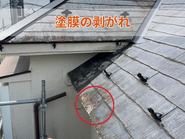 塗膜の剥がれ