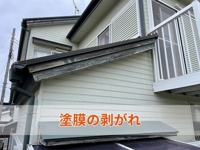 塗膜の剥がれ