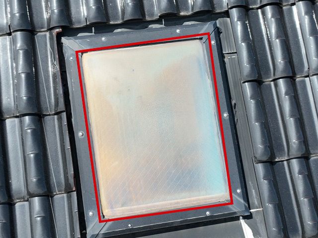 天窓コーキング劣化