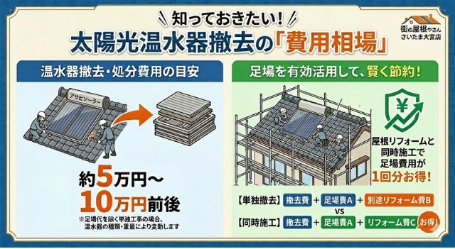 太陽光撤去工事足場有効活用