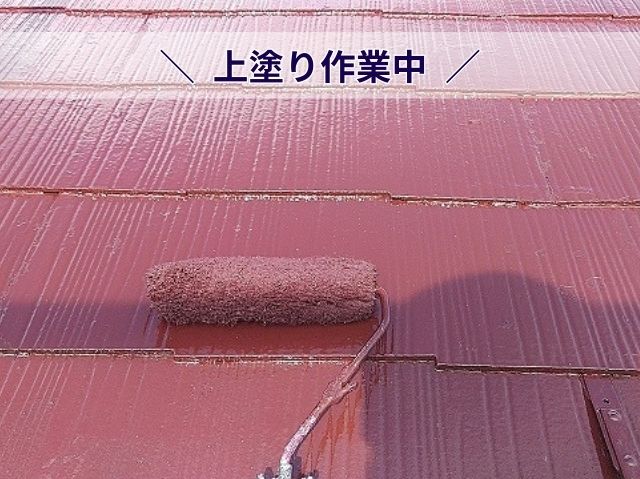 屋根上塗り