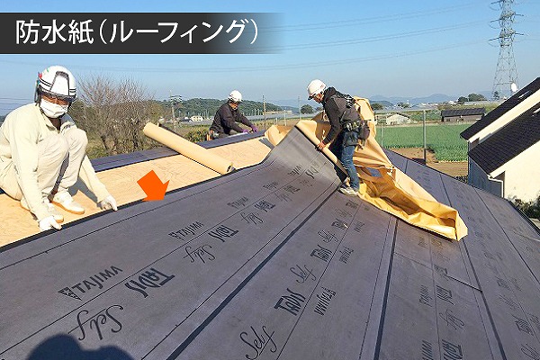 屋根構造－防水紙