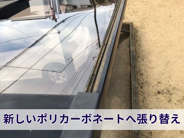 新しいポリカーボネートへ張り替え (2)