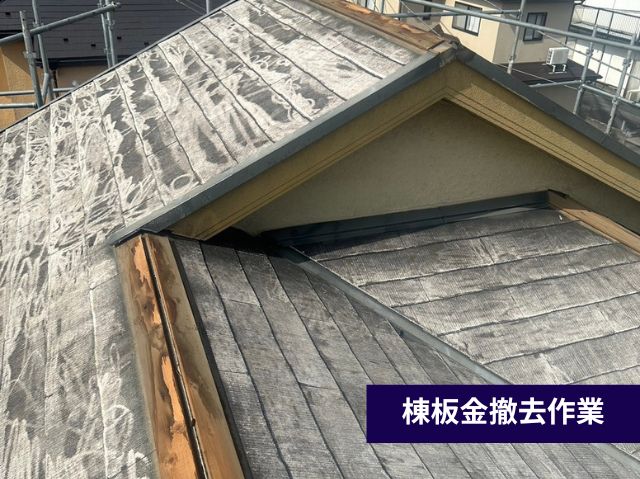 棟板金撤去作業
