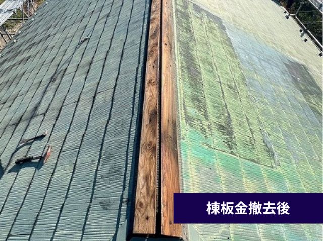 棟板金撤去後