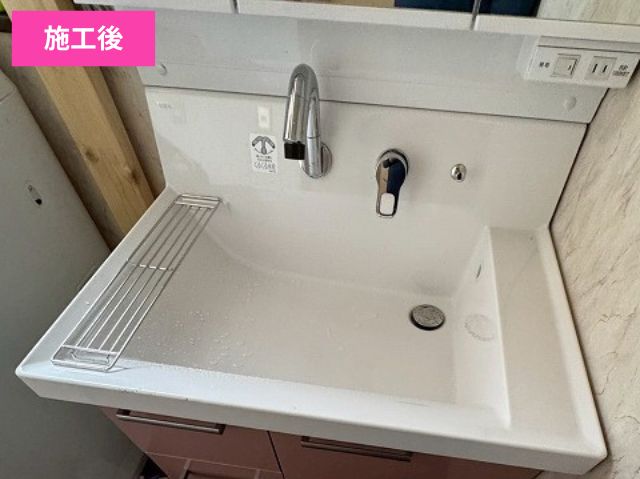 洗面リフォーム施工後