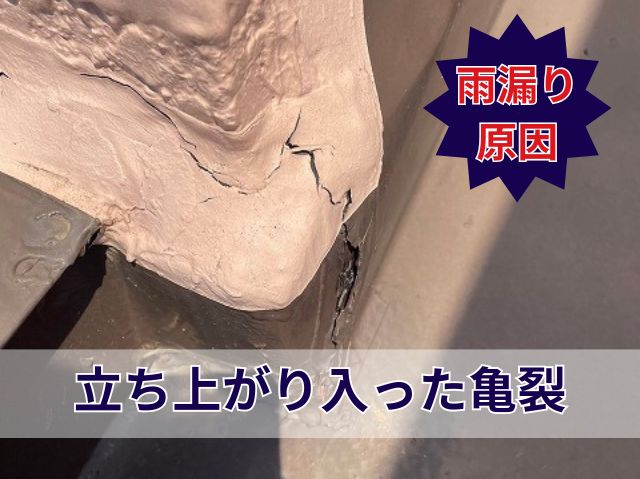 雨漏り原因ひび割れ