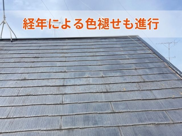 屋根色褪せ
