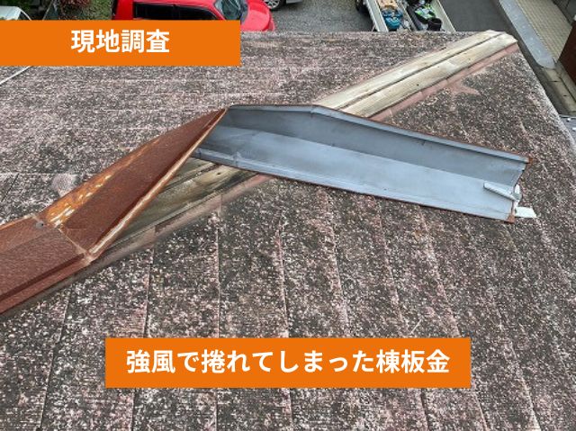 棟板金剥がれ