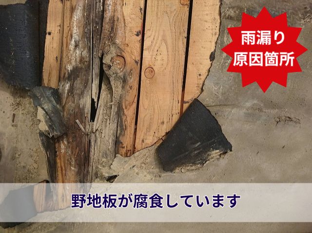 雨漏り原因箇所