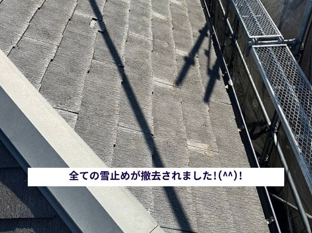 雪止め撤去後
