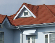 SGL自然石粒仕上げ屋根材の家の写真