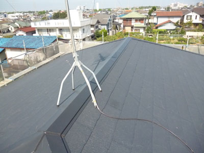 千葉市若葉区　野地板の劣化に気付かず屋根塗装・・・結果葺き替え工事を行い、2重工事に　施工後