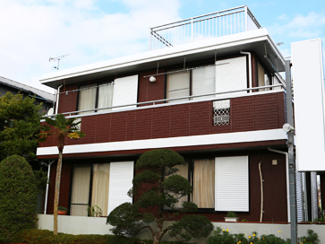 香取市小見川駅　外壁塗装に合わせて屋上とベランダの防水工事　施工後