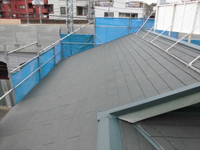 トタン屋根からスレートの屋根へ｜横浜市南区、施工後写真