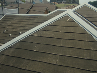 豊島区　高日射反射率塗料を使った屋根塗装　塗装前