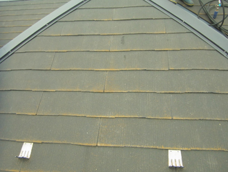 江東区　屋根塗装　屋根シール補修材　工事前