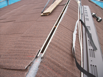 葛飾区　屋根カバー工法　換気棟設置