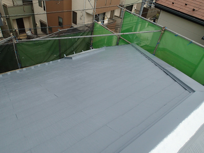 江戸川区の屋根塗装　塗装完了