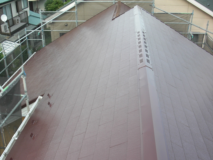 川崎市中原区　屋根塗装完了