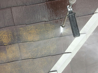 川崎市中原区　屋根塗装前の高圧洗浄