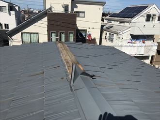 江戸川区台風で棟板金が飛散