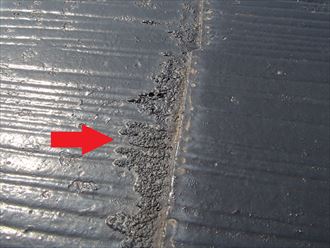 屋根塗膜の経年劣化