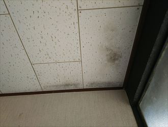 天井に見られる雨漏り