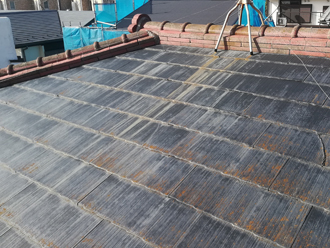 屋根塗装する前のスレート屋根