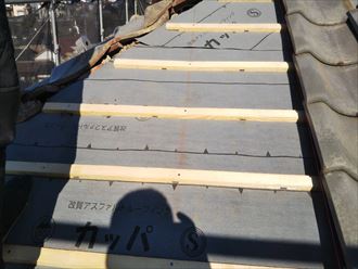 千葉市中央区千葉寺町で令和元年東日本台風によって被害を受けた瓦屋根の復旧工事を行いました、施工後写真