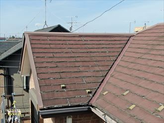 流山市東初石にて金属屋根材ディプロマットスター（カフェ）を使用した屋根カバー工事が竣工致しました、施工前写真
