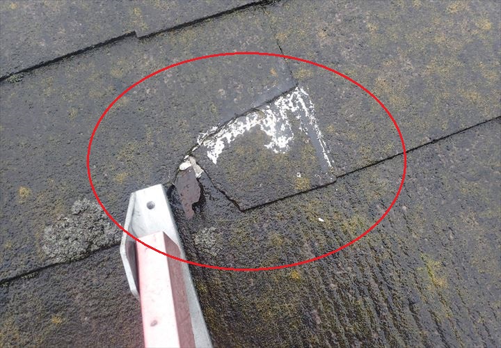 君津市　屋根材の補修状況