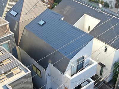 板橋区赤塚にてヤネフレッシュF（RC-120）を使用し屋根塗装工事を実施致しました！施工状況や費用をご紹介しております！、施工後写真